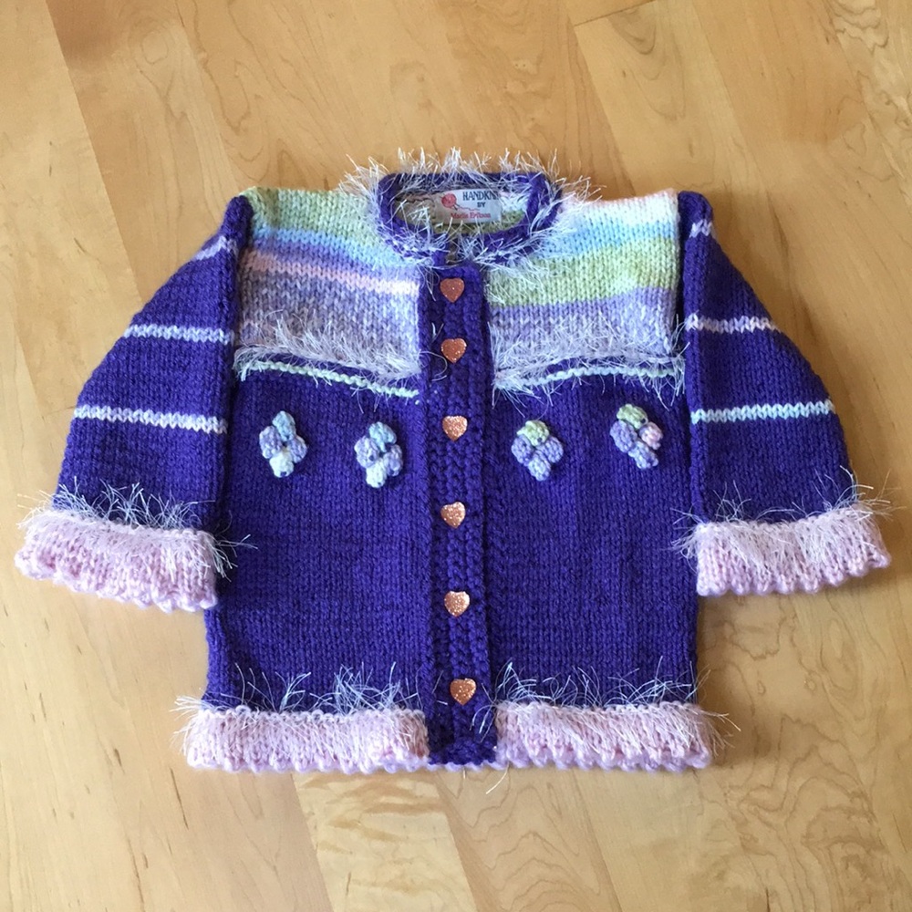 HANDKNIT By Marlis Erikson Toddler Cardigan Sweater